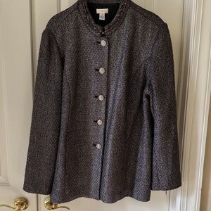 Chico's Charcoal Tweed Blazer
